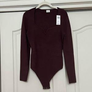 Abercrombie Brown knit bodysuit